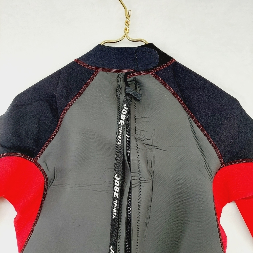 Jobe Gray and Red Kids Shorty Elastic Swim Nylon Wetsuit P776 - Picture 7 of 11
